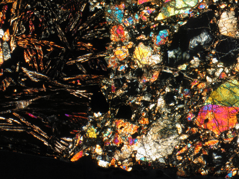 NWA 773 Lunar Thin Section Basalt FOV 2.7mm